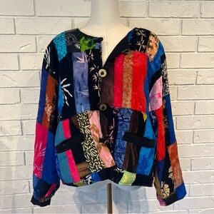 Vintage y2k Kosi Bali Boho Patchwork Jacket Womens XL